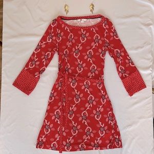 Boden red paisley dress. Size 2R (US)/6R (UK)